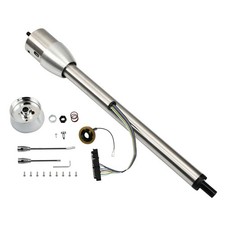Stainless Steel 32 Tilt Manual Steering Column W 9 Hole Wheel Adapter No Key