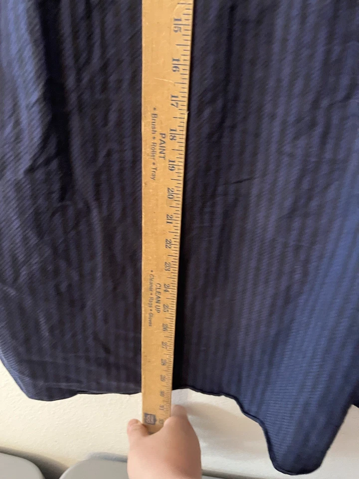 Bugatchi Shirt Men’s Large Classic Fit Blue Striped Long Sleeve Button Up Shirt - Image 4 of 4