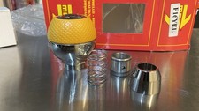 Momo Mercedes Shift Knob Yellow Leather Chrome Carbon Fiber Look Gear Stick Momo Mercedes Shift Knob Yellow Leather Chrome Carbon Fiber Look Gear Stick