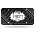 San Francisco 49ers Premium Metal Auto Tag License Plate, Retro Logo, Carbon...