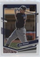 2023 Panini Chronicles Clearly Donruss Red 96/100 Joe Mauer #29 HOF g2u