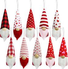 Valentine's Day Gnome Ornaments - 10PCS Handmade Scandinavian Decor