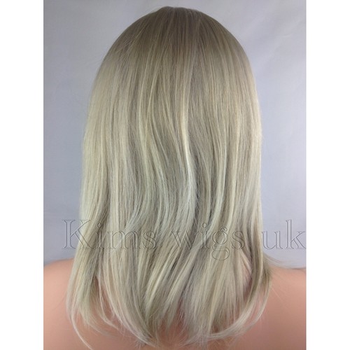 BLONDE WIG LADIES WOMENS RAZOR CUT SHOULDER LENGTH FASHION HAIR FULL HEAD UK - Picture 4 of 5