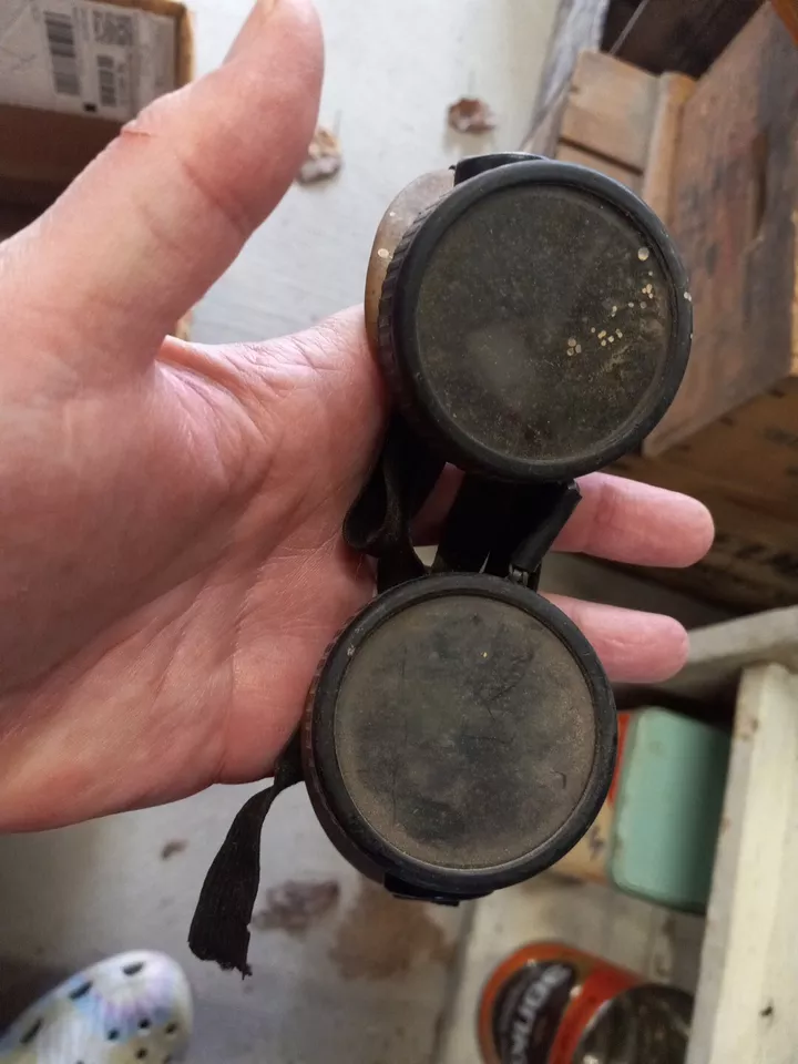 Gafas de sol Willson vintage lentes de vidrio verde Steampunk muy antiguas Foto 2 de 4