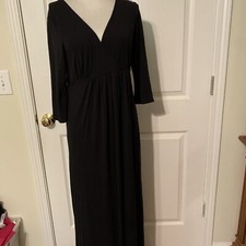 BLACK LONG MATERNITY DRESS SZ. 12