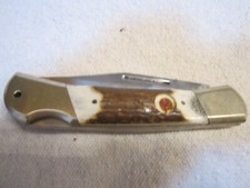Vintage Stag FOX N HOUND 5" Lock Back Knife China UNUSED