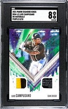 2021 Panini Diamond Kings Luis Campusano JERSEY PURPLE /10 SGC 8 NM-MT RC (8/10)