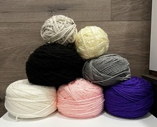 Lot of 7 Mixed Yarn: 4 New, 3 Used