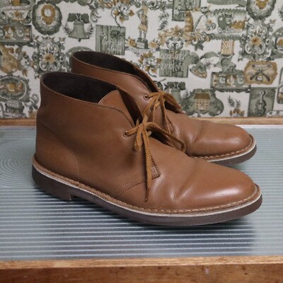 Clarks Brown Leather Chukkas Desert Boots Men Sz 11M Bushacre 2 Ultimate Comfort Clarks Chukka Boots Men 11.5M Bushacre Shoes Brown Leather  main image 2