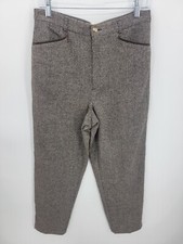 Talbots Pants Womens 12 Brown Tweed High Rise Equestrian Contast Pocket Trousers