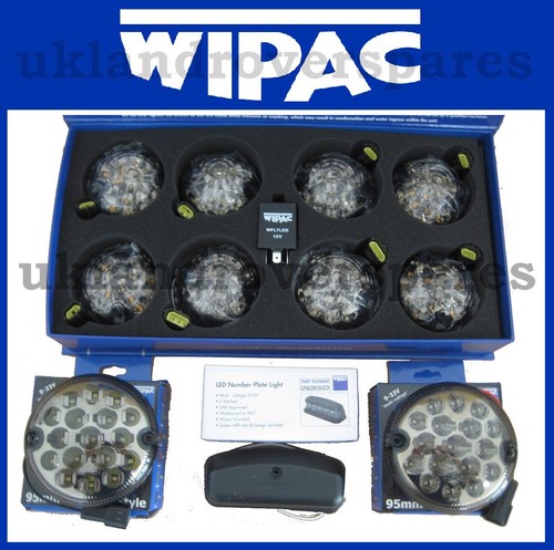 LAND ROVER DEFENDER LED WIPAC DELUXE SMOKE UPGRADE LAMP LIGHT KIT - 11 LAMPS - Picture 3 of 11