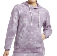 Ladies Fleece Hoodie Purple Size Large Members Mark Reverse NEW