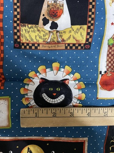 HALLOWEEN Patch cats witches scarecrows, goblins ghost pumpkins ￼IN SQUARES 33” - Picture 10 of 13