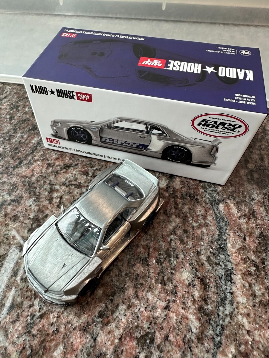 カイドーハウス⭐︎チェイス⭐︎ 日産スカイラインGT-R（Ｒ34 ） MINIGT カイドーハウス+MINIGT TSM 1:64 120 スカイライン GTR R34