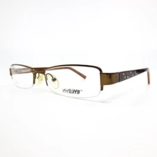 Seventeen SV5319 BRN Brown Rectangular Half Rim Eyeglasses Frames 48-17-135