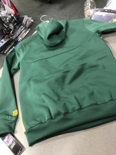 Green Bay Packers YOUTH/BOYS DRY-FIT NFL 1/4 ZIP HOODY GREEN/YELLOW - Picture 4 of 5
