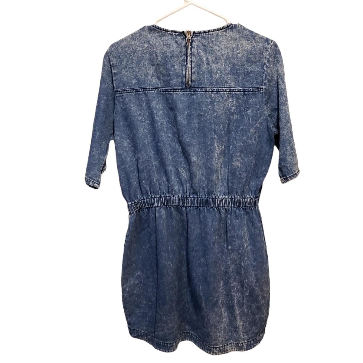 asos curve denim dress ASOS Curve - Denim Fitted Shirt Mini Dress - Women - Cotton/Spandex - 18 US