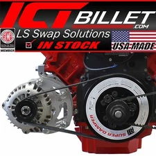 LS Truck Spacing Low Mount Alternator Bracket for Electric or Remote Water Pu...