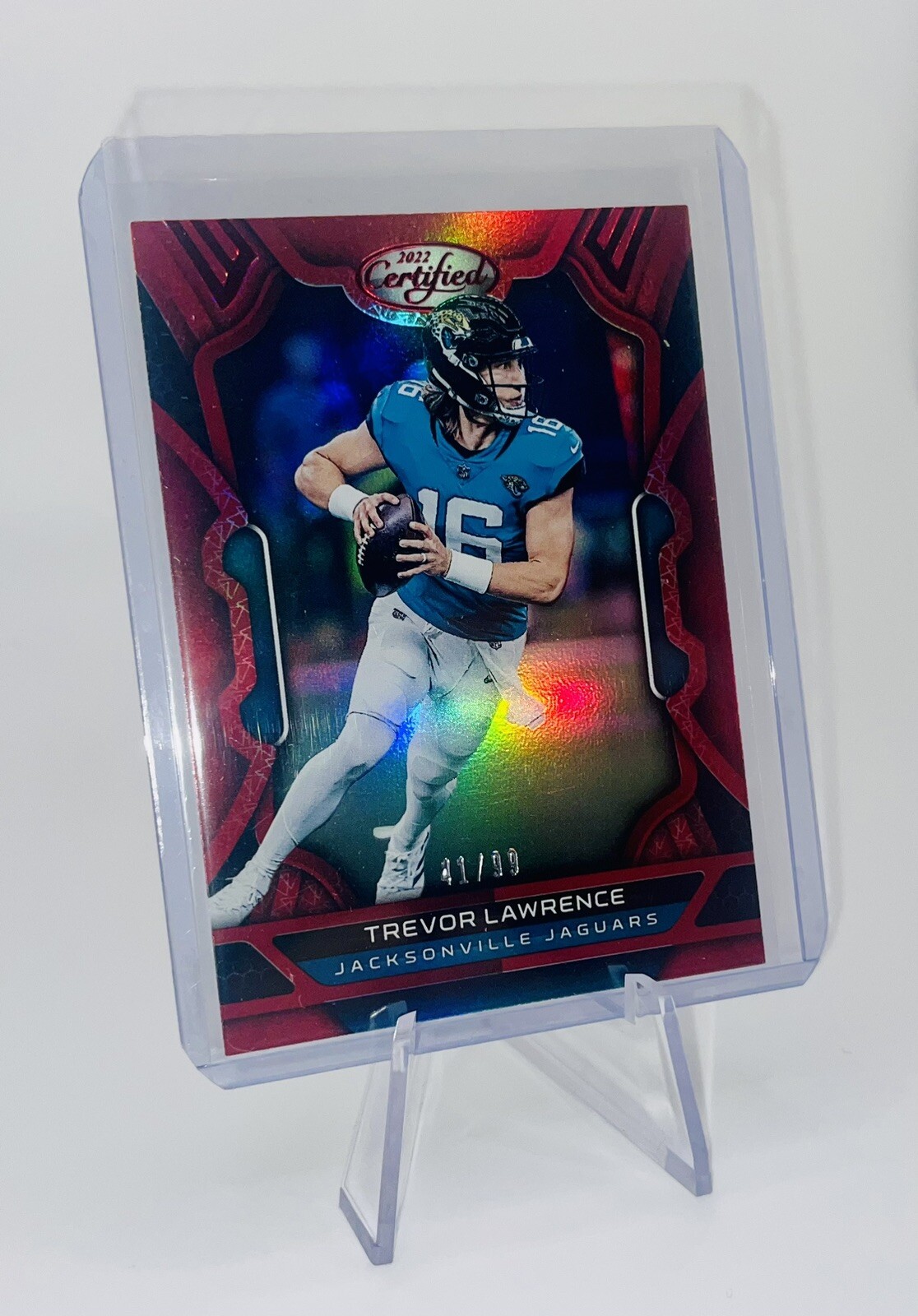 Trevor Lawrence 2022 Certified Mirror Red Jacksonville Jaguars /99 card #44