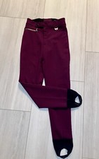 NILS Made In USA Purple Stretch Warm Ski Pants Stirrup Size 12 Large VTG