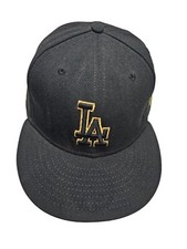 New Era Los Angeles Dodgers MLB Black 59fifty Hat 7 5/8 *Read