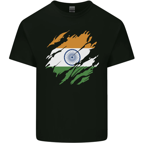 T-shirt Homme Gym The Indian Flag Déchiré Muscles - Coton Gildan, Taille à Préciser, Neuf Sans étiquette