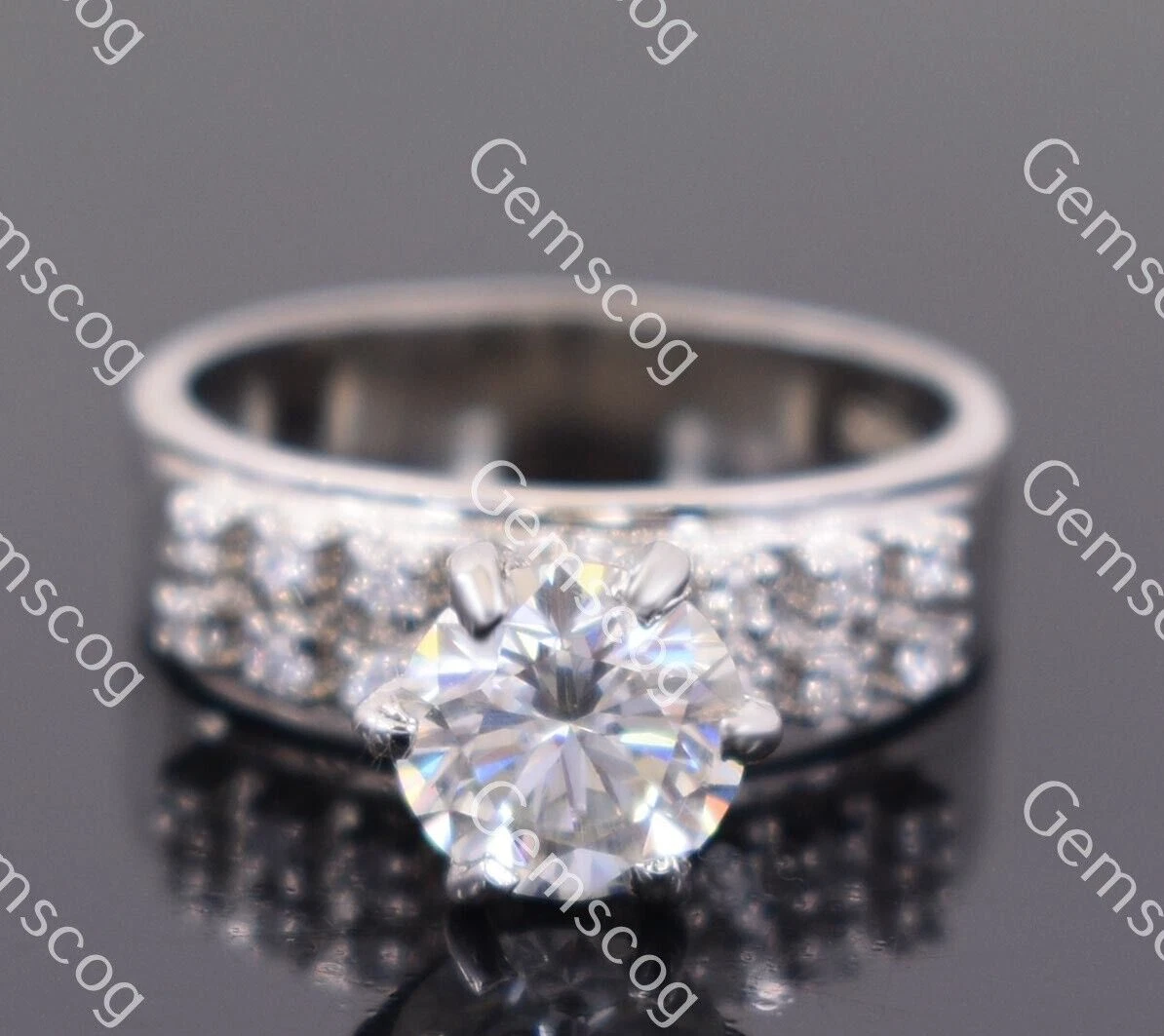 Silver diamond shop promise ring