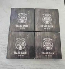 4 Pack Viking Revolution Beard Balm - Beard Butter with Argan Oil, Beard 