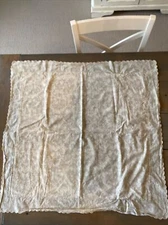 Nancy Koltes Fine Linens Italy Tan Scroll Scalloped Edge Euro Pillow Sham