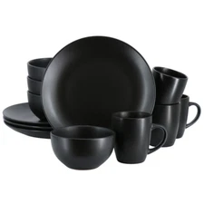 Gibson Home 142742.12 Everyday Plus 12 Piece Round Stoneware Dinnerware Set In