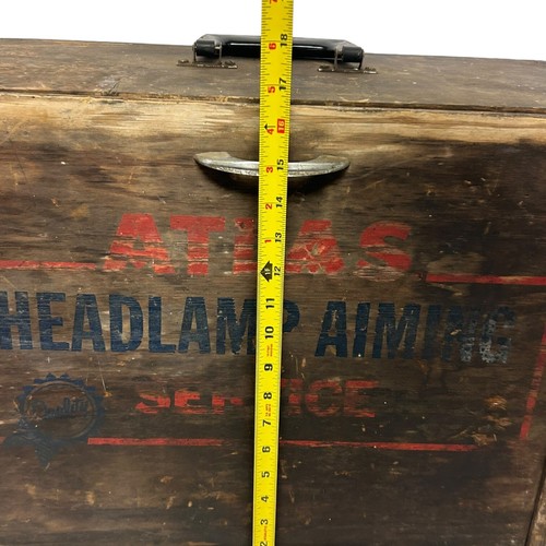 Vintage Atlas Headlamp Aiming Service Kit With Original Wooden Box Case - Picture 22 of 24