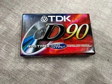 NOS NEW SEALED TDK D90 IEC I/Type I High Output Blank Audio Cassette Tape