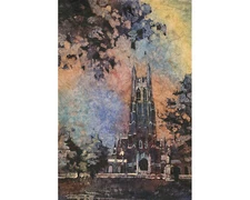 Duke Chapel- Duke University.  Painting of Duke Unversity artwork (print)