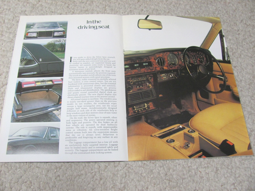 1981 ROLLS ROYCE SILVER SPUR (UK) SALES BROCHURE !! - Picture 3 of 3