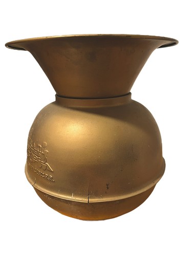 Vintage Union Pacific RR Railroad Brass Spittoon 10" Tall Embossed - Picture 4 of 9