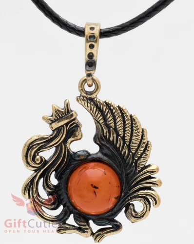 Brass Amber Pendant talisman Virgo Astrology Zodiac sign Horoscope IronWork