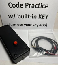 Code Practice Oscillator with BUILT IN KEY, CW Morse WITH CABLE or use YOUR key