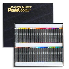 PENTEL CRAYON Oil Pastel for Artist PTA-50D 50 Sticks 49 Colors 2 Whites F/S