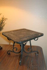 Creative Co-Op Black Metal Pedestal Display Riser Farmhouse Rustic Home Decor