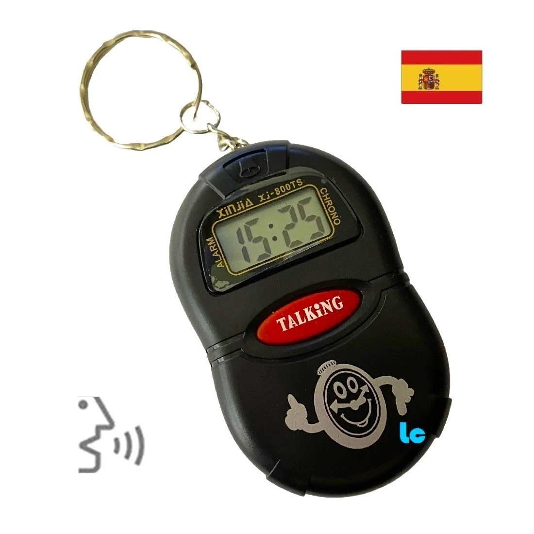 Llavero Reloj Parlante - Voz En Español - Discapacidad Visual - Invidentes