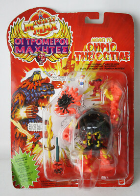 RARE VINTAGE 1994 MIGHTY MAX LAVA BEAST CHALLENGE #3 GREEK MATTEL NEW SEALED !