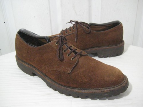 Armani Jeans Brown Suede Lug Sole Men's Oxford Shoes Size 8.5 D/B - Picture 2 of 23