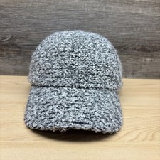 Scala Pronto Hat Cap Snap Back Gray Boucle Textured Cozy Fashion Winter Womens