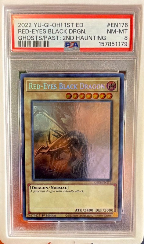 Konami Yu-Gi-Oh! Red-Eyes Black Dragon Ghost Rare Holo 1st Ed GFP2-EN176