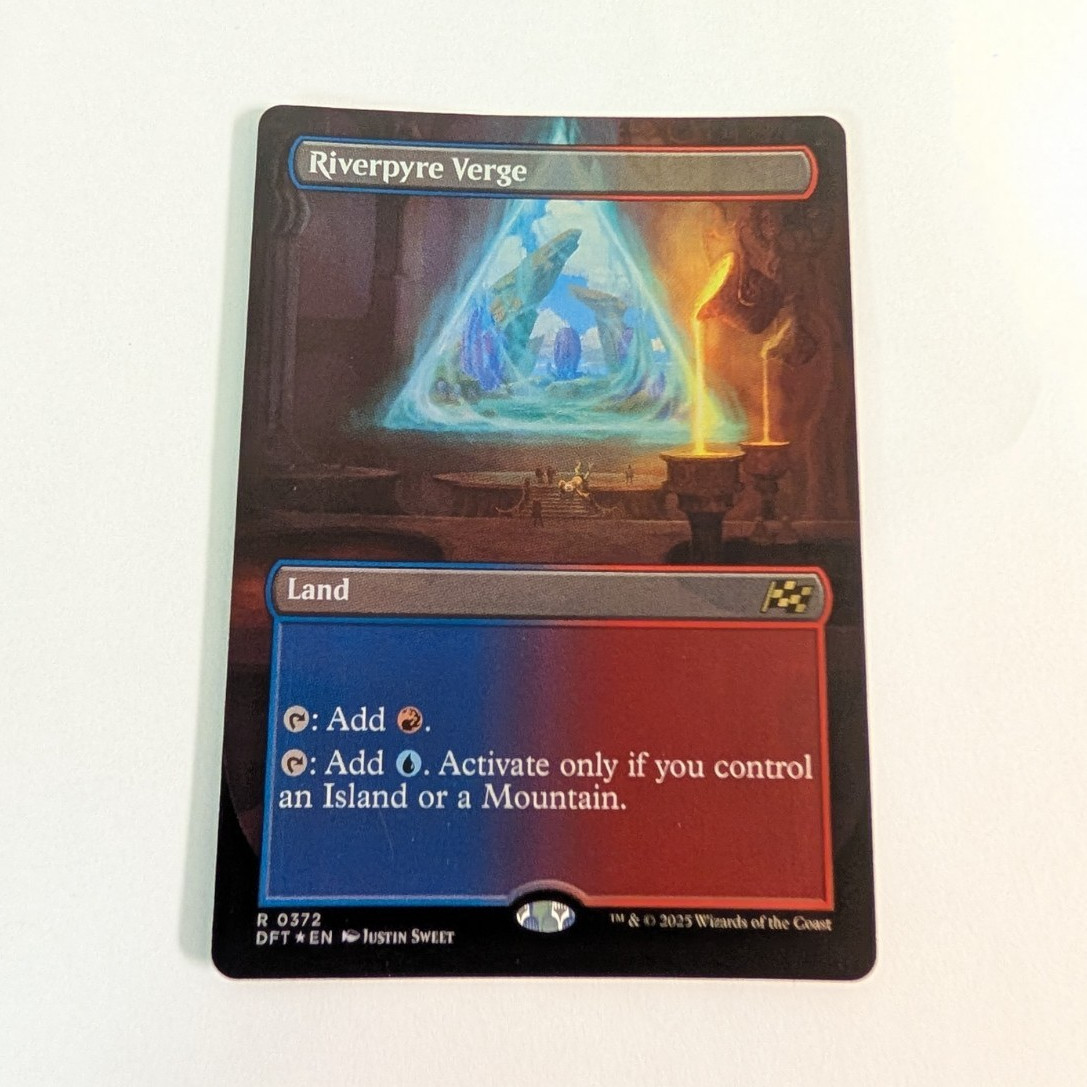 Riverpyre Verge Aetherdrift Foil Borderless Land Rare English #372 MTG