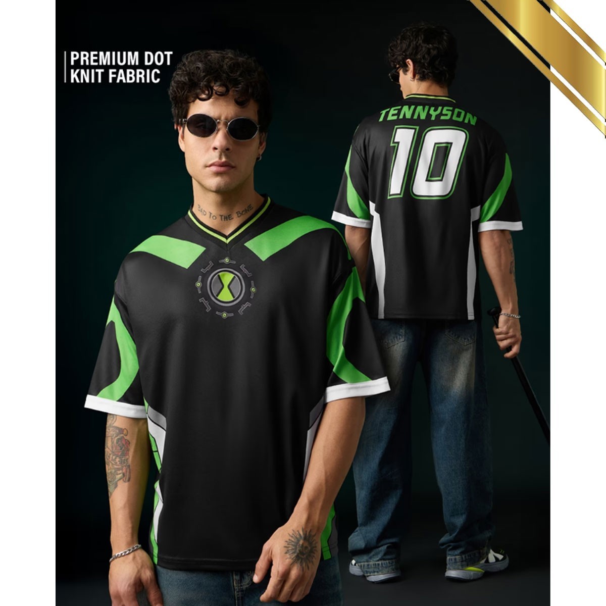 Ben 10 Tennyson Omnitrix Logo Oversized Jersey Premium Fabric T