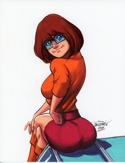 Sexy Velma Scooby Doo Pin Up Original art by Scott Dalrymple