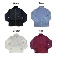 Eddie Bauer Women's Zip Up Mixed Media Polar Fleece Jacket w/ Pockets