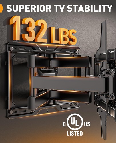 UL Listed Full Motion TV Wall Mount for Most 42–84 inch Flat Curved TVs up to... - Picture 4 of 7