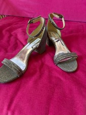Badgley Mischka Unna Silver Sparkle Dress Sandal